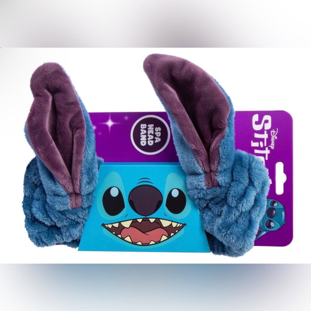 Stitch Plush Spa Headband - Blue and Purple